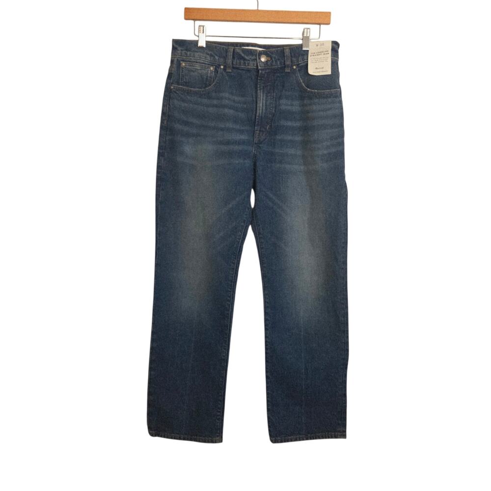 NEW Madewell Sz 30 The Longline Straight Leg Jeans Magic Pockets Blue Preppy